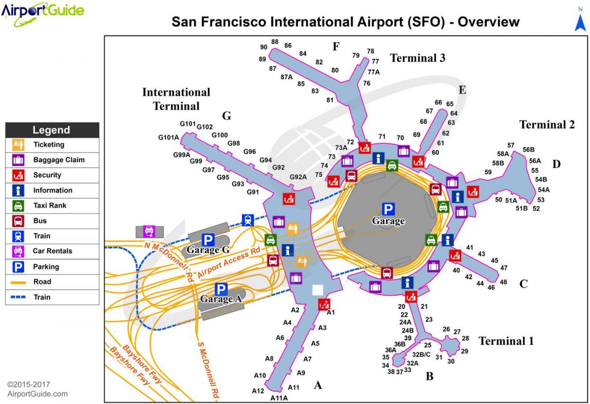 SFO олон улсын нисэх онгоцны буудлын зураг