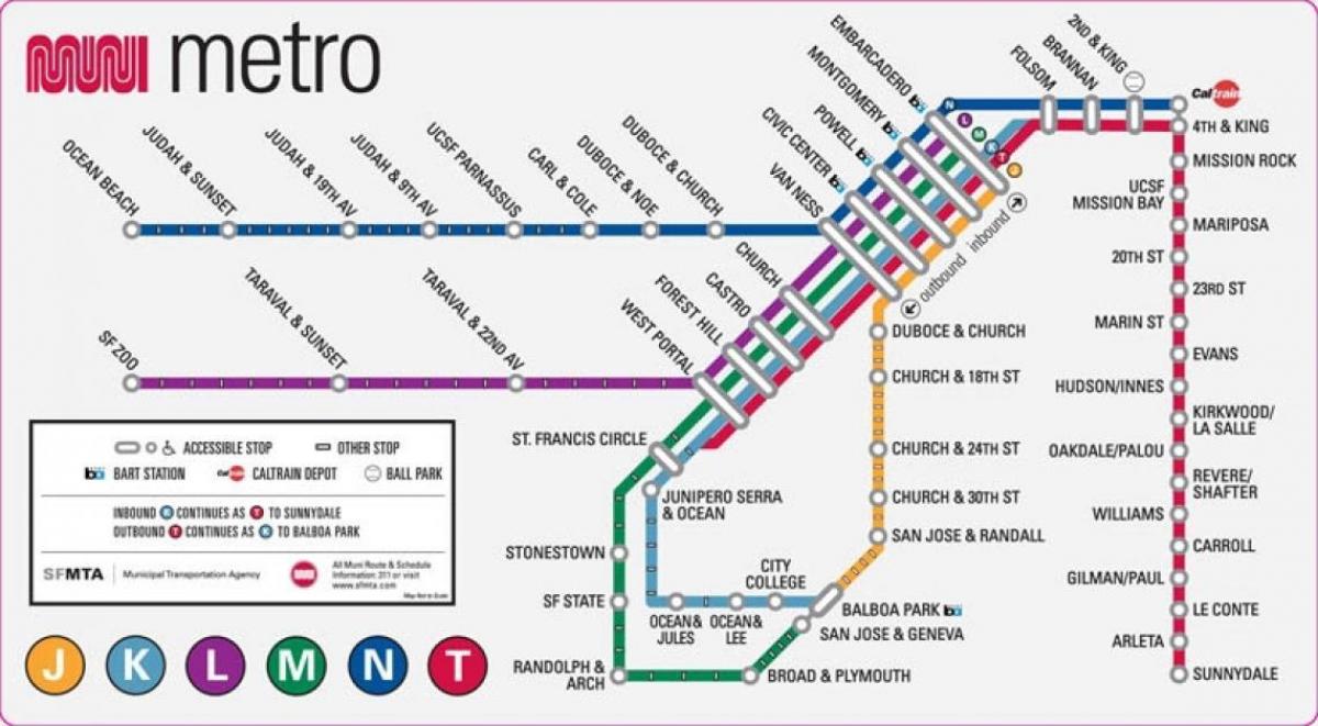 Сан Fran метроны газрын зураг