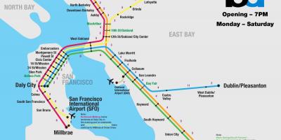 Барт систем Сан Франциско газрын зураг