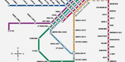 SF muni метроны газрын зураг