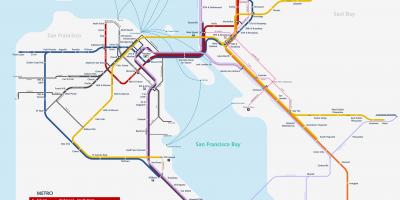 Сан Франциско метроны систем нь газрын зураг
