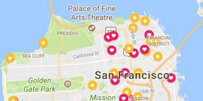 Газрын зураг нь Сан-Франциско хотын санхүүгийн дүүрэг