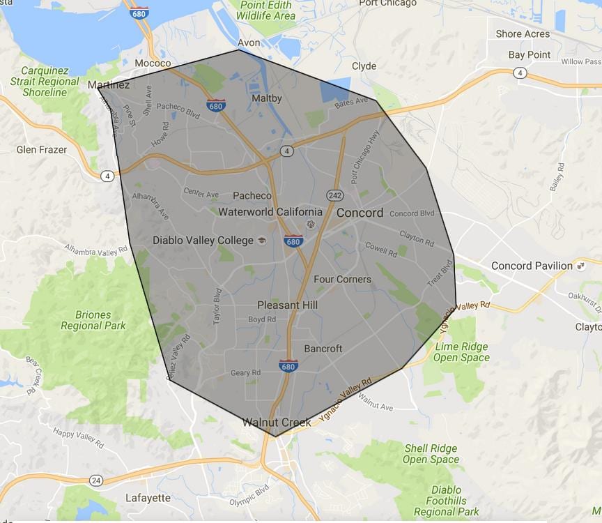Газрын зураг нь шалгах уу, bay area
