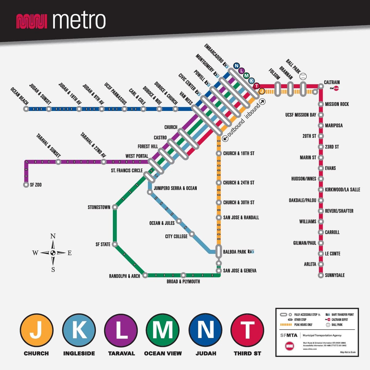 SF muni метроны газрын зураг