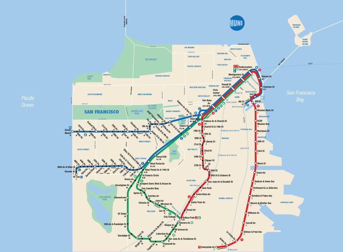 SFmta muni газрын зураг