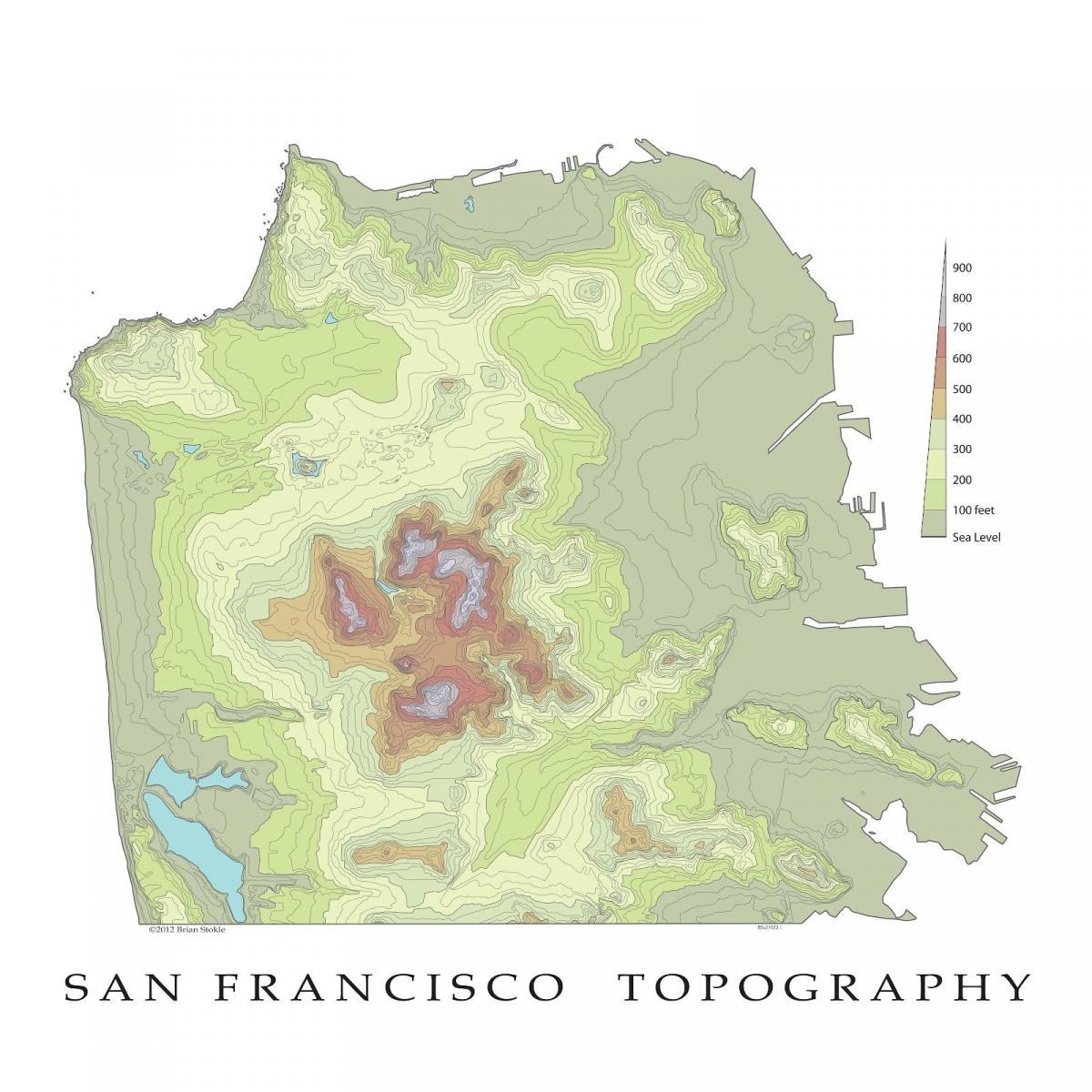 Сан Франциско байр зүйн газрын зураг