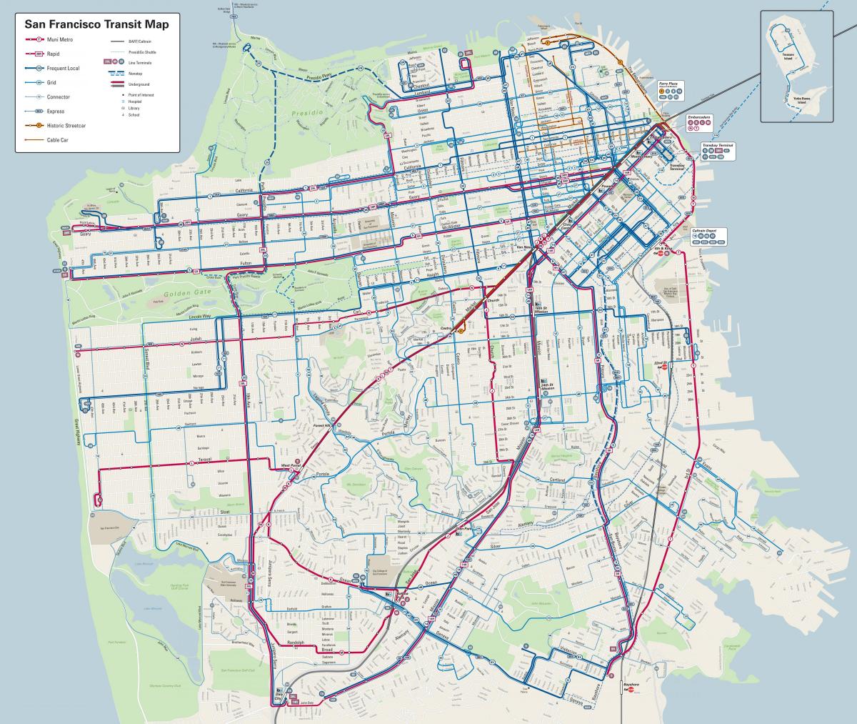 Сан Франциско автобусны шугам зураг