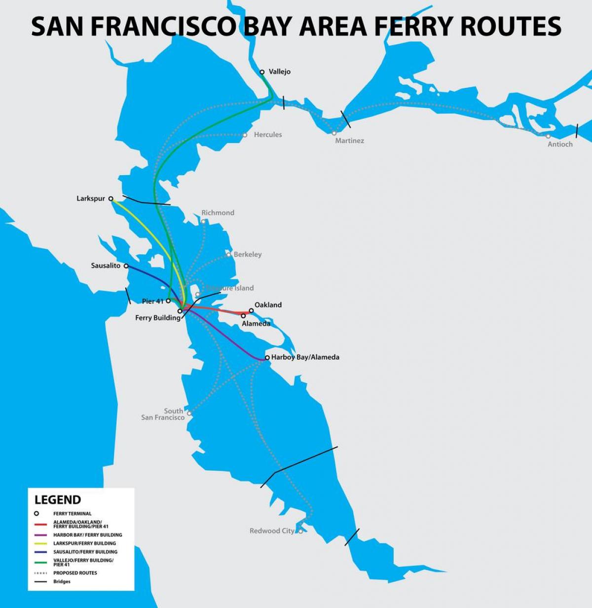 Сан Франциско бэй гарам газрын зураг