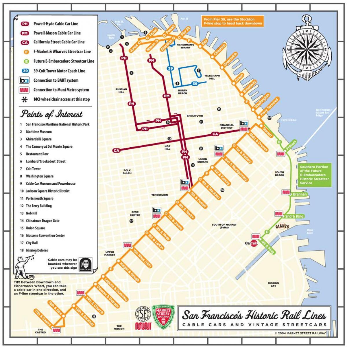 Сан Fran троллейбус газрын зураг