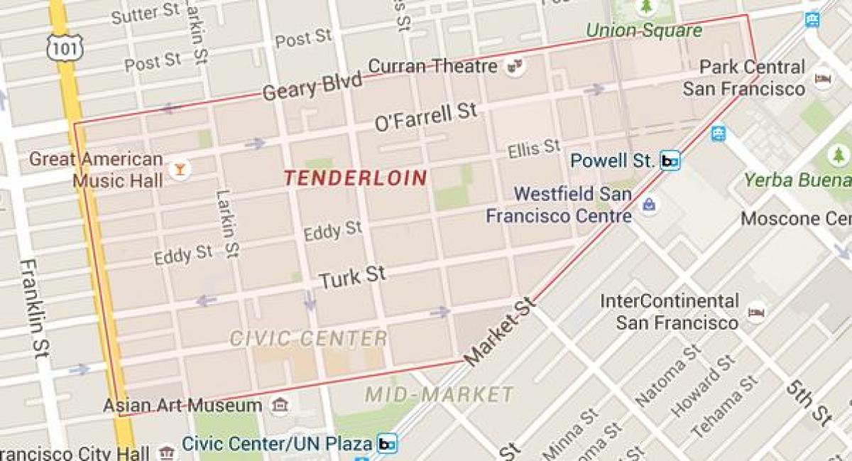 төмстэй Сан Франциско газрын зураг