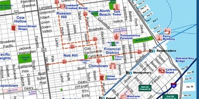 Сан Франциско хотын аялал жуулчлалын газрын зураг