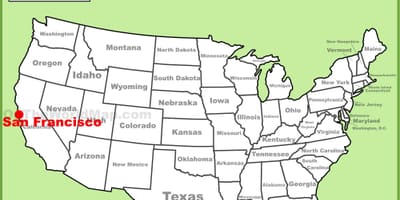 Сан Франциско газрын зураг дээр