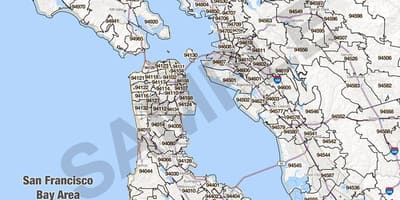 Bay area area code газрын зураг