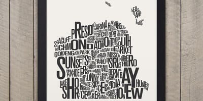 Сан Франциско typography газрын зураг