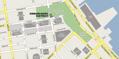 Газрын зураг нь embarcadero Сан Франциско
