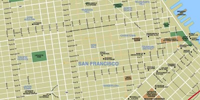Сан Fran аялал жуулчлалын газрын зураг